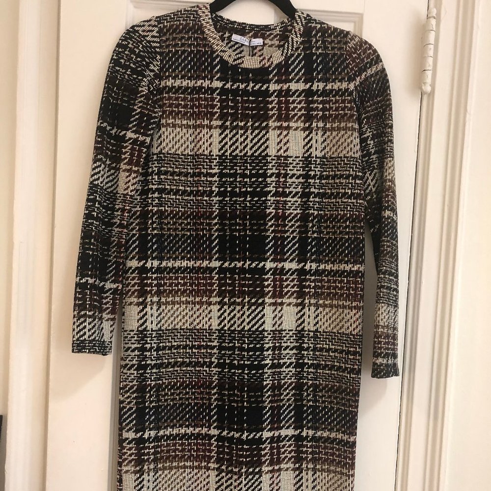 NWT Zara Multicolor Houndstooth Print Dress Size S